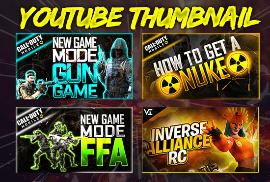 I will design a high quality eye catching gaming youtube thumbnail