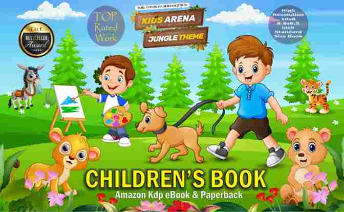 I will design children book illustration and cover story book illustration for KDP