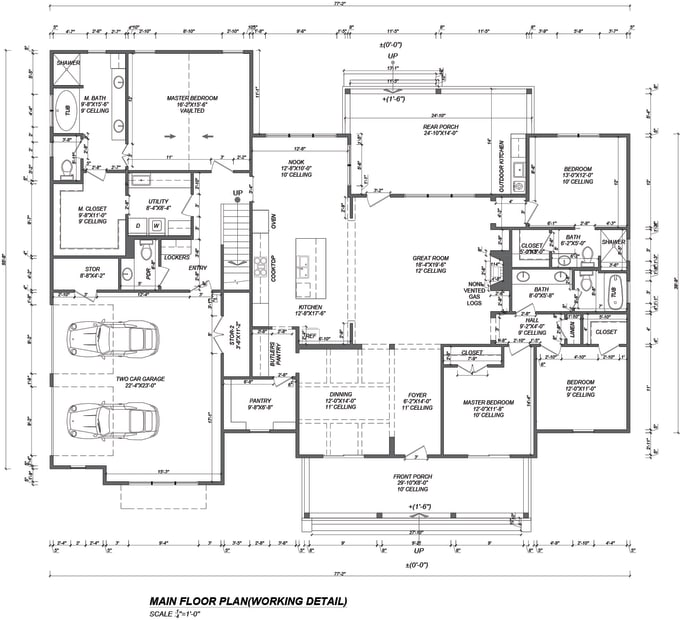 I will draw 2d floor plan, house plan, elevations, in autocad