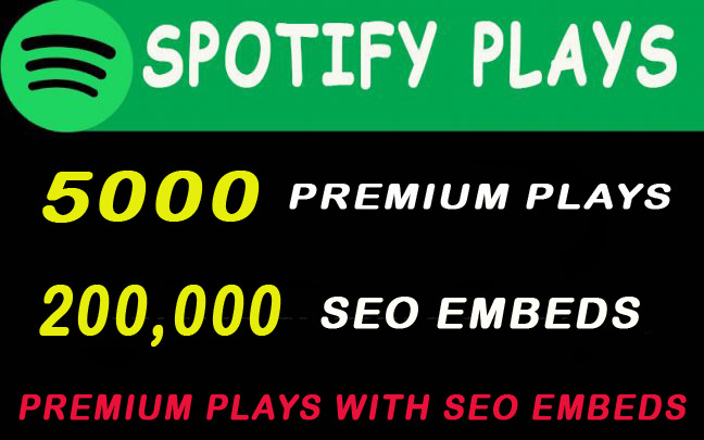 200K Spotify song Embeds,Blogger,Tumblr & EDU backlinks with 5000 plays