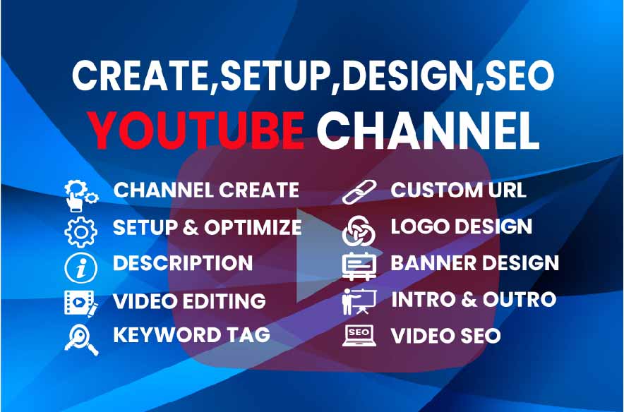 I will create, setup and optimize youtube channels, existing and new