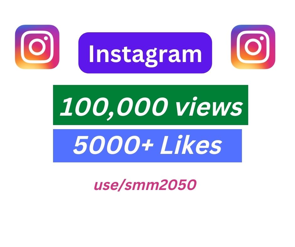 You will get Instagram Video 100,000 Views or 5000 Post Likes by Organic Promotion