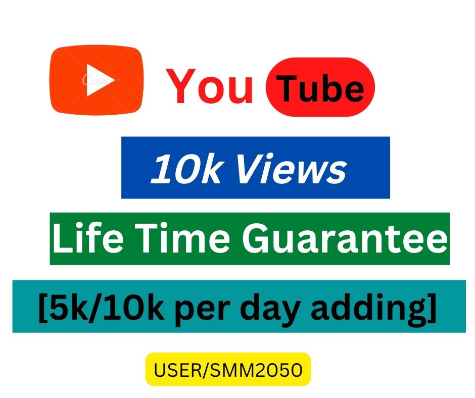 You will get 10k+ Organic YouTube Views| YouTube real audience | YouTube Fast Service