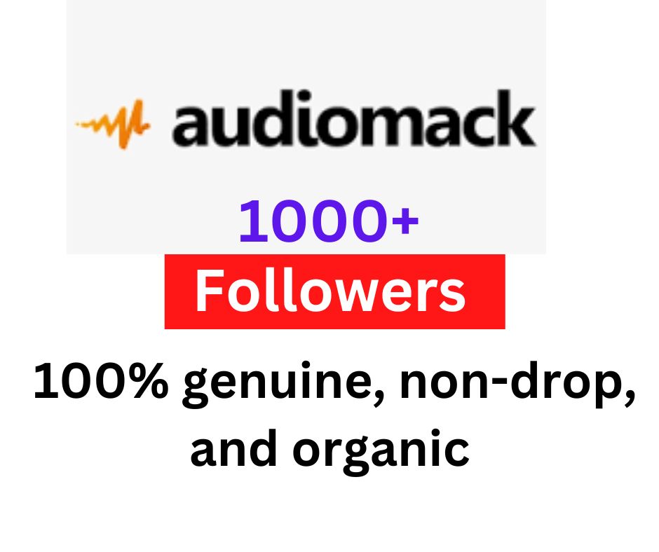 You will get 1000+ Audiomack Follower  100% genuine, non-drop, and organic