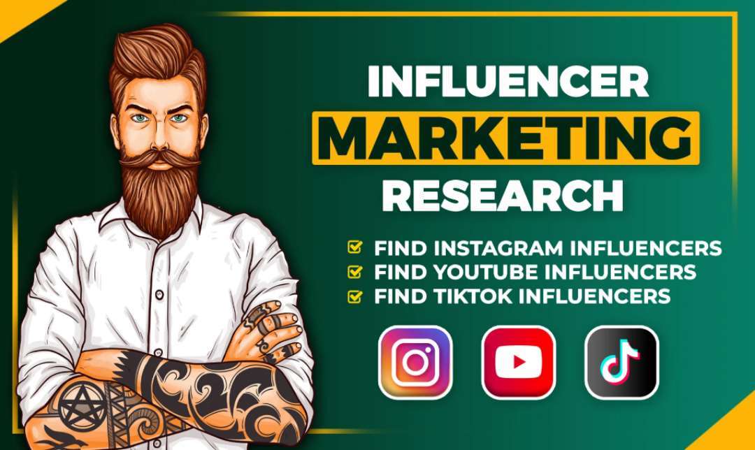 I will find best instagram influencer and youtube influencer for your niche