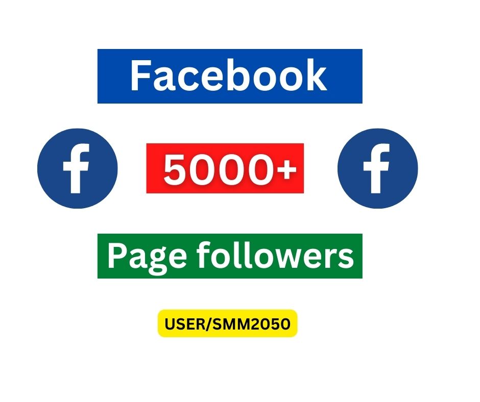 You will get 5000+ organic Facebook Page Followers Permanent Life Time
