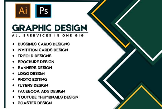 I will provide all the services related to Graphic Design