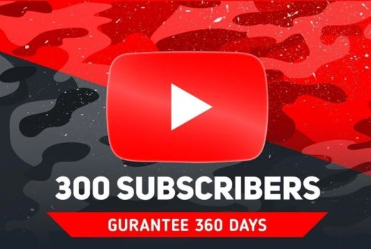 300 real YouTube subscribers. Guarantee 360 days