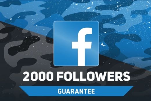 2,000 Real followers Facebook. Guarantee. High quality
