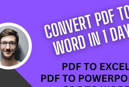 I will convert PDF to WORD editable file