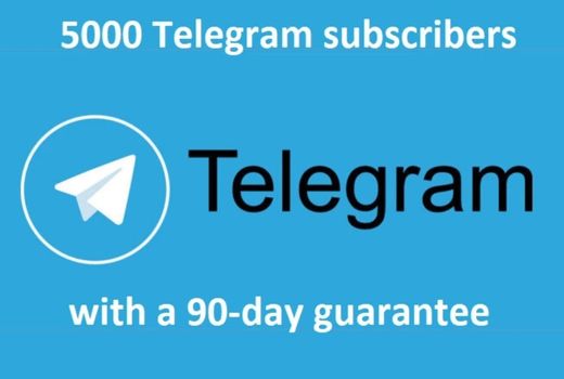 5000 Telegram subscribers with a 90-day guarantee