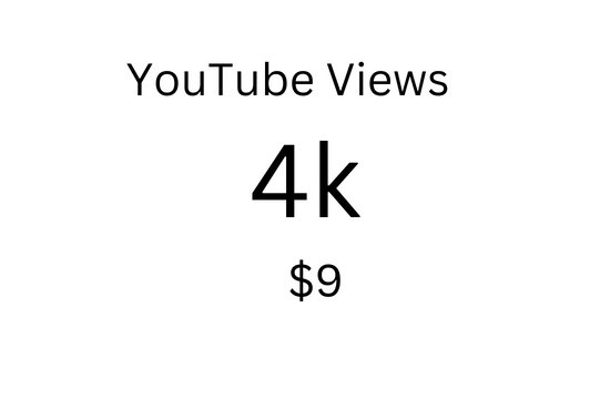 I will give YouTube views service Total 4k
