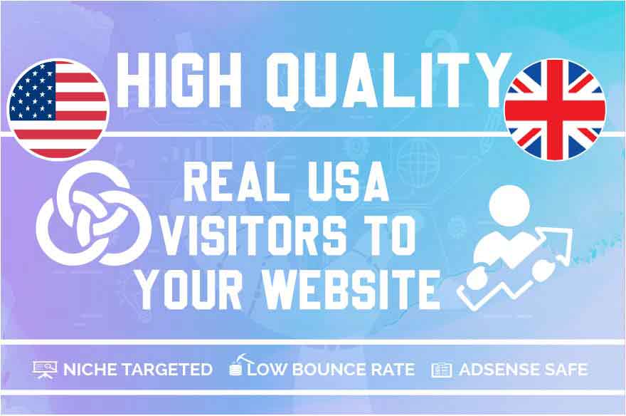 I will give real and organic USA, UK web traffic to your website