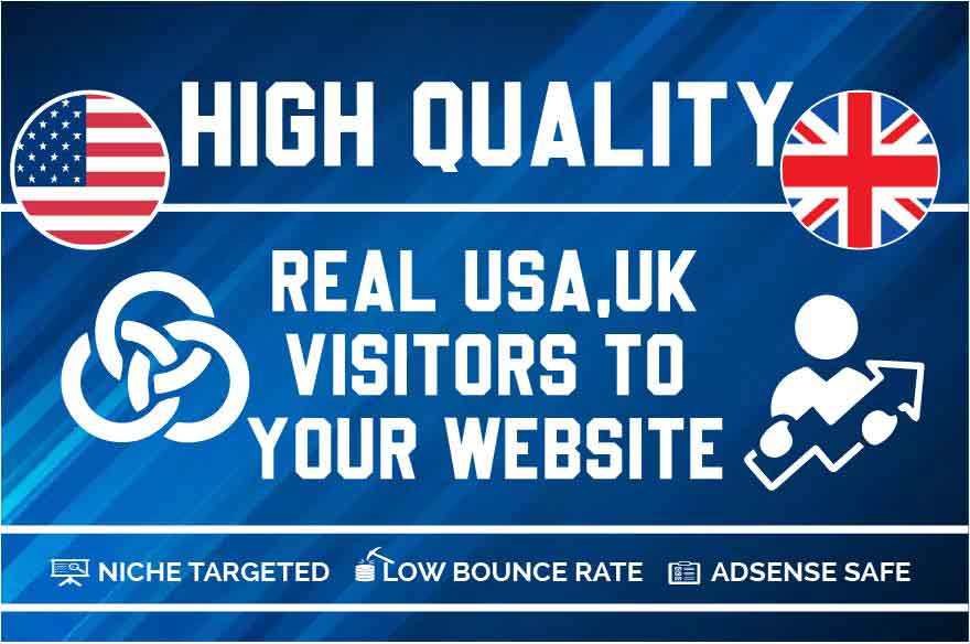 Give real and organic 55000 USA, and UK web traffic for your website
