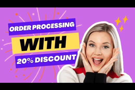 I will walmart order processing at a 20 percent discount