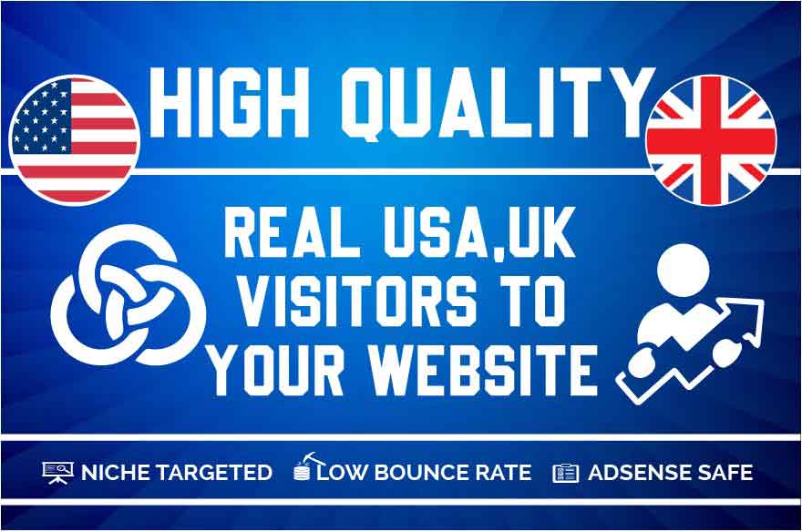 I will Give you 100000 high-quality USA and UK web traffic