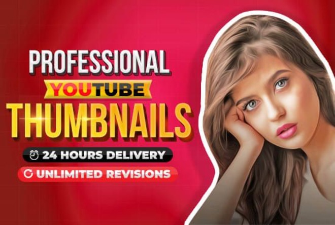 I will create youtube thumbnails for your channel