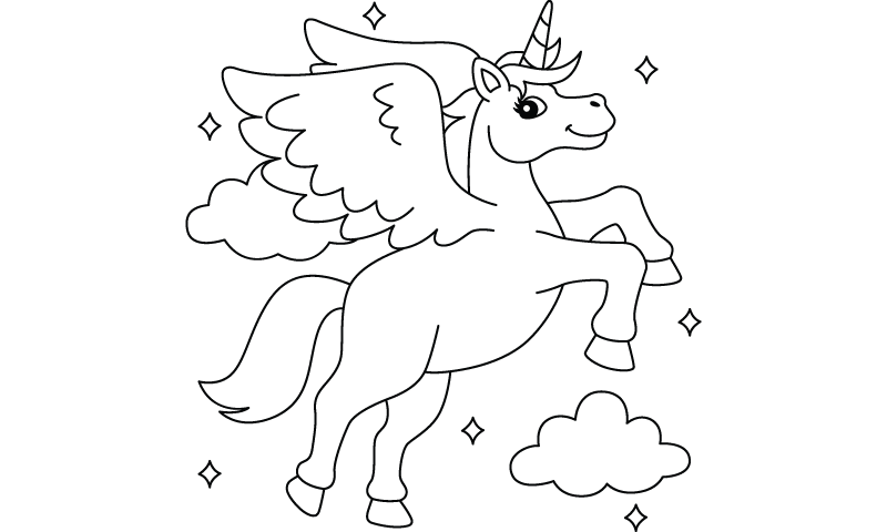 I will draw coloring book pages for children