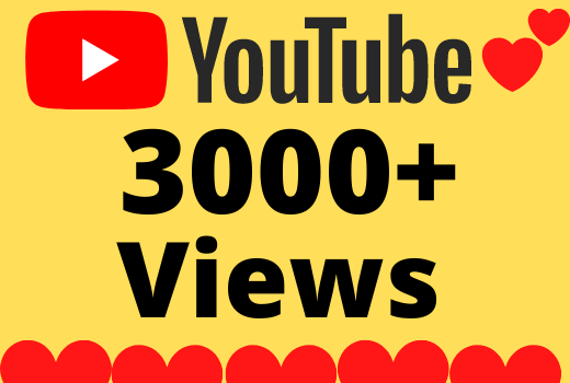 Fast 3000+ Youtube High Retention Non Drop Views