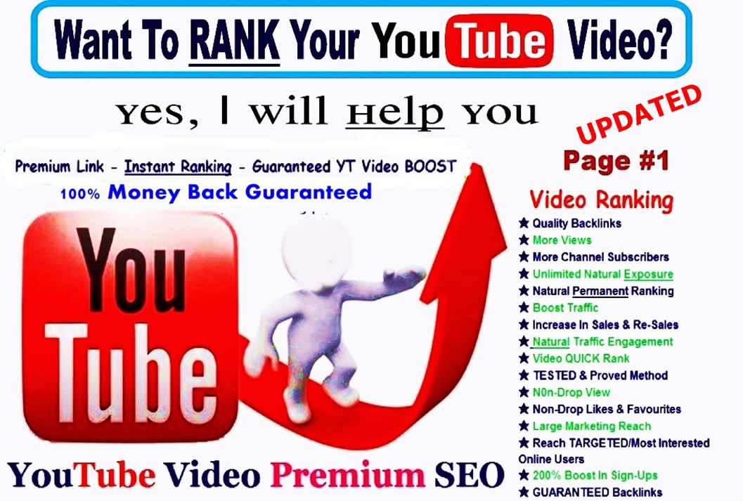 FAST YouTube RANKING Promotion SEO BULLET Backlinks High -LIMITED Time Offer -HURRY Now GET BONUS