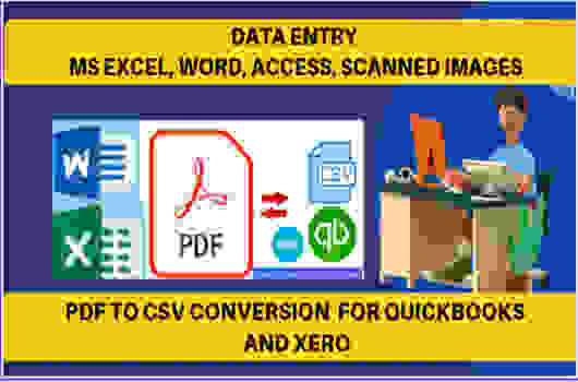 Word and excel data entry and statements conversion from pdf to csv