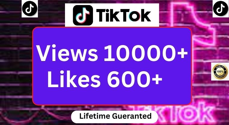 Send HQ 10,000+ tiktok Videos views and 600+ Post like
