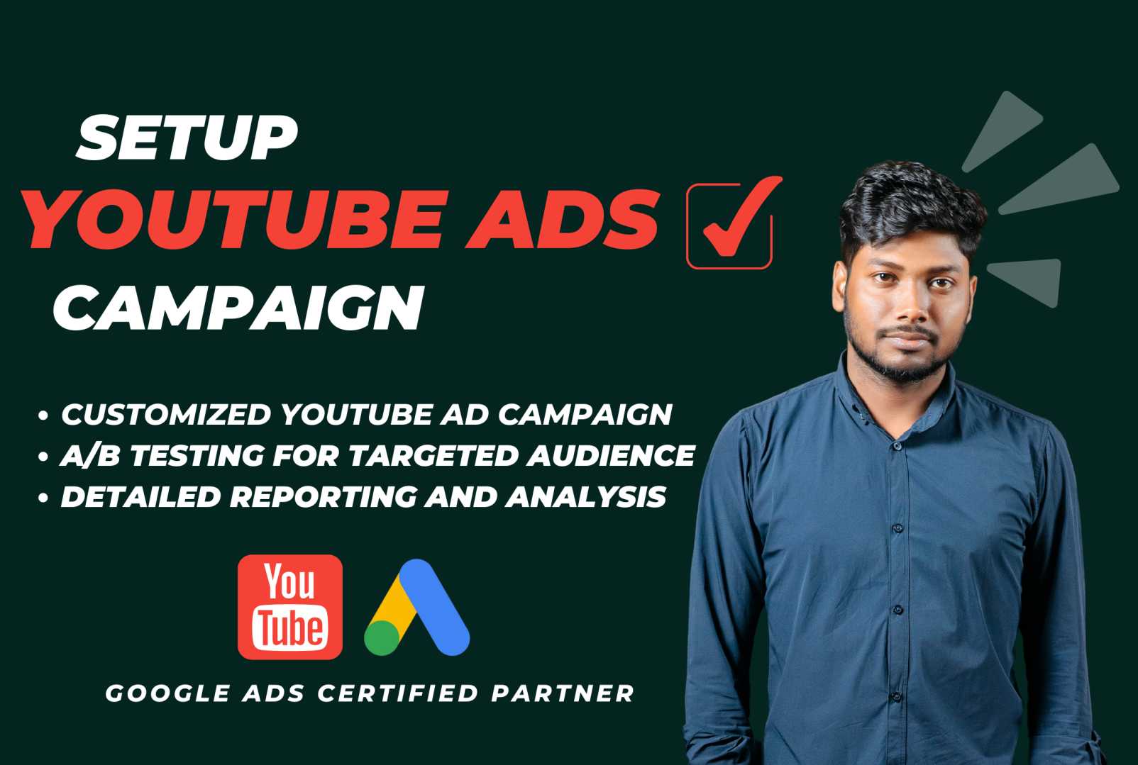 I will create and optimize your YouTube video ads campaign with google ads promotion
