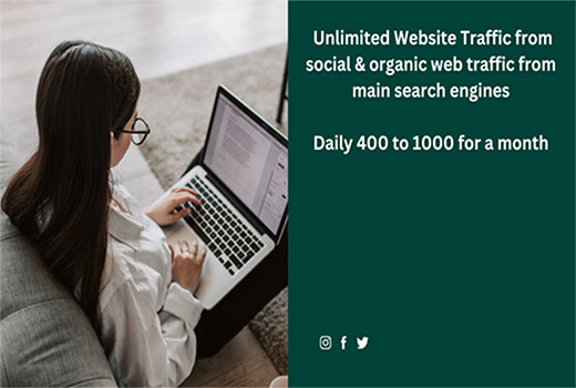 Website traffic Social & organic from main search engines