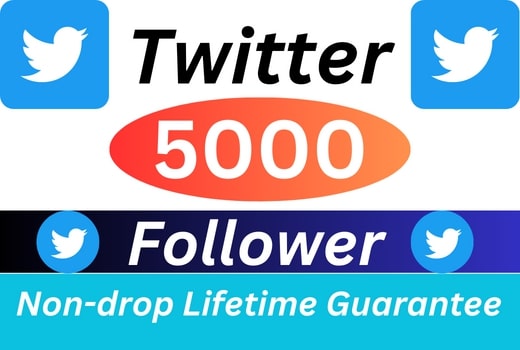 Super offer 5000+ Twitter Followers [ Non-drop Lifetime ]