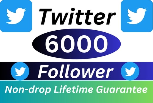 Super offer 6000+ Twitter Followers [ Non-drop Lifetime ]