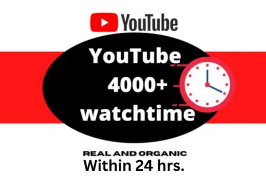 Organic 4000 hours youtube watch time for your channel within 24 hrs
