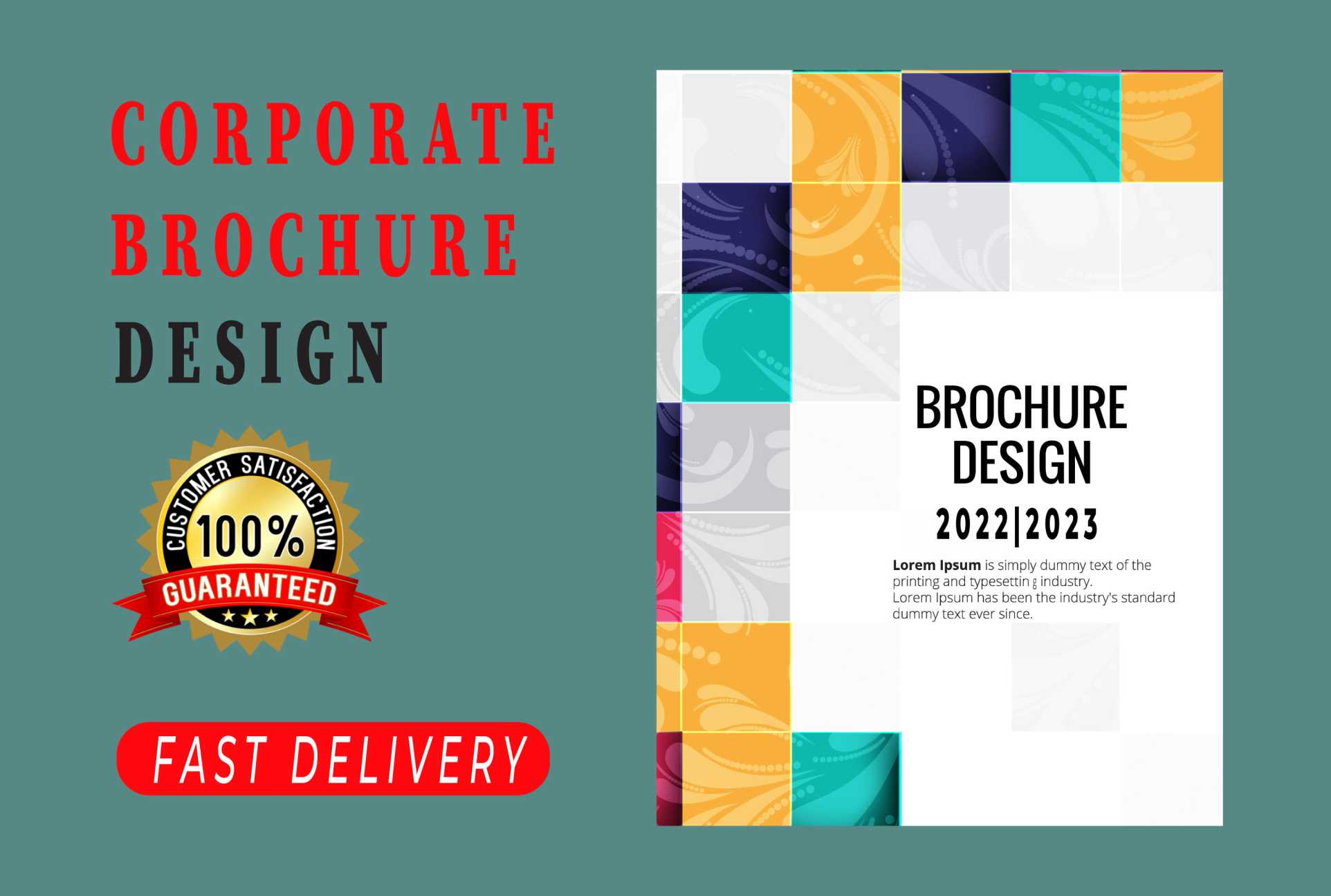 I will design a corporate brochure, company profile, leaflet, business flyer