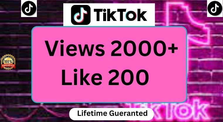 I Will Send HQ 2000+ tiktok Videos views and 200+ Post like..