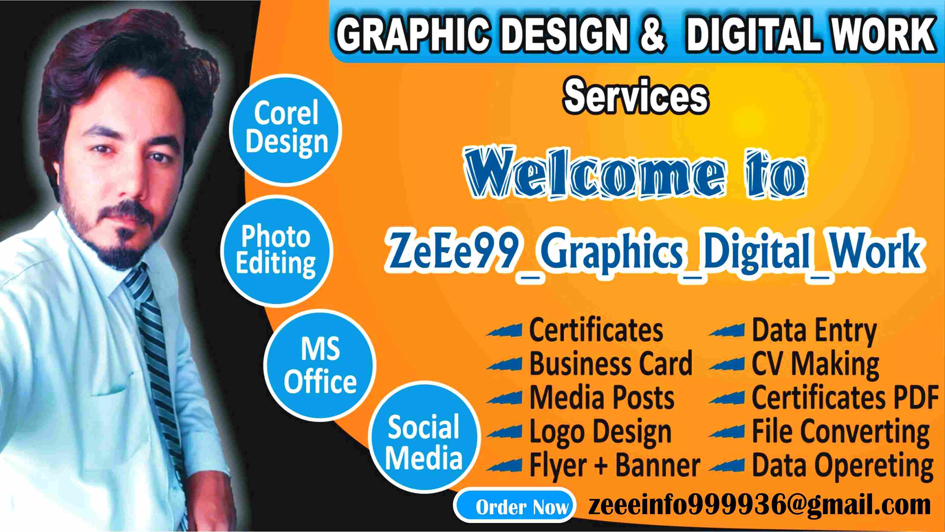 I will Graphic design with your required, Flyer + Banner, Media post, Certificates, Business Card, Logo Design etc.