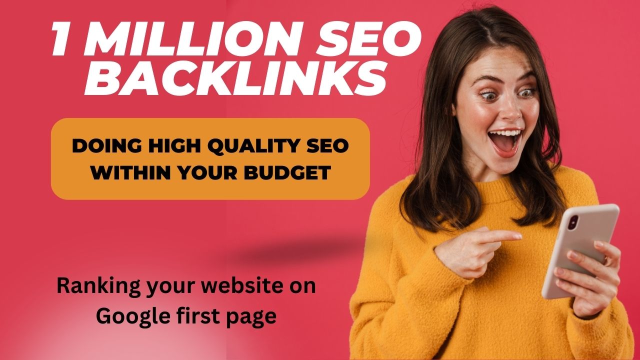 1 million backlinks for your url/s and keyword/s for $ 8