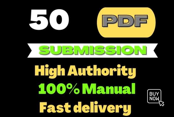 Manually 50 PDF submission Backlinks Dofollow Service