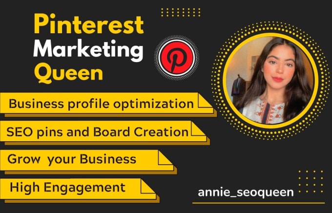 I will be your pinterest marketing manager and SEO manager