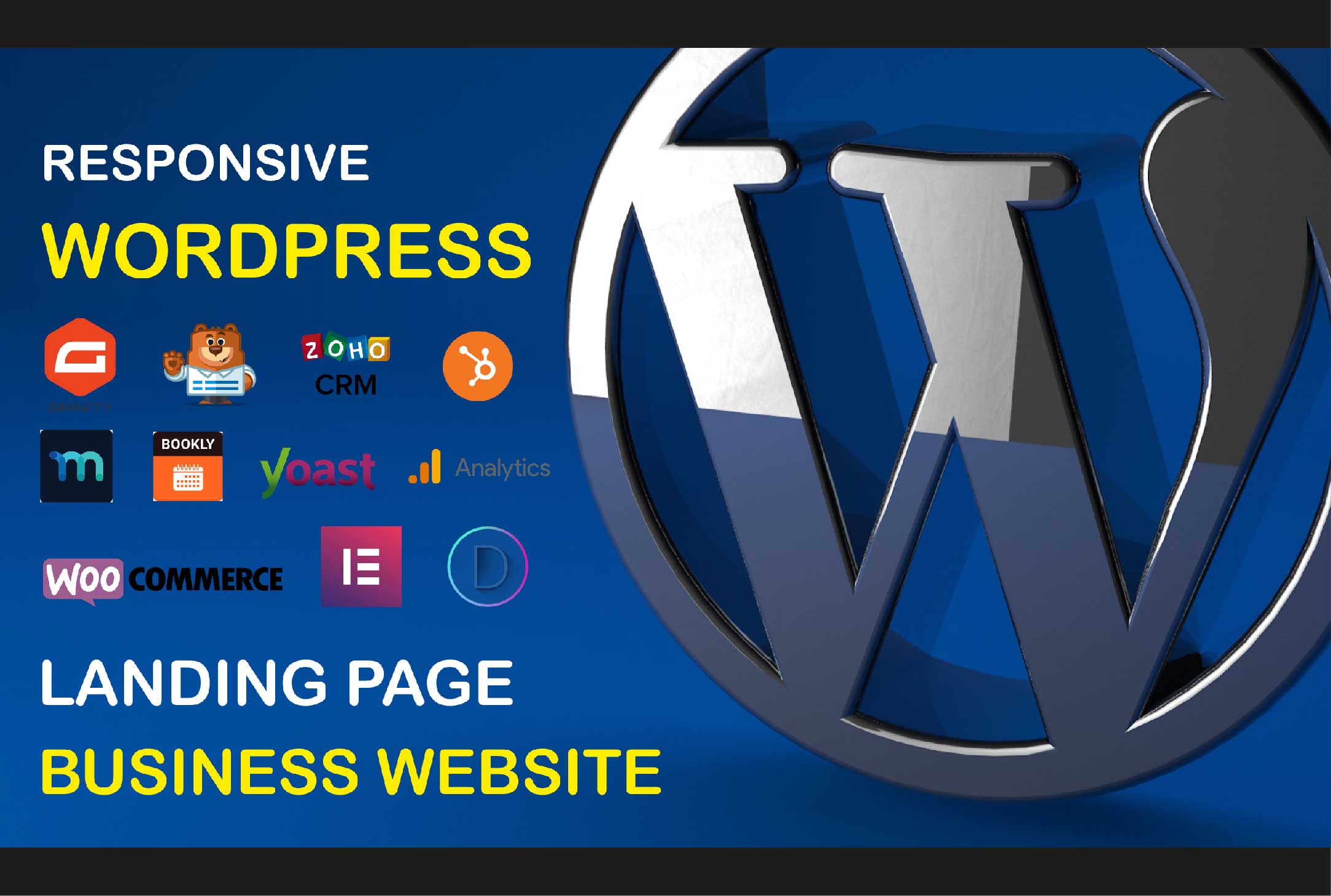 I will make WordPress landing page coming soon page blog portfolio business website