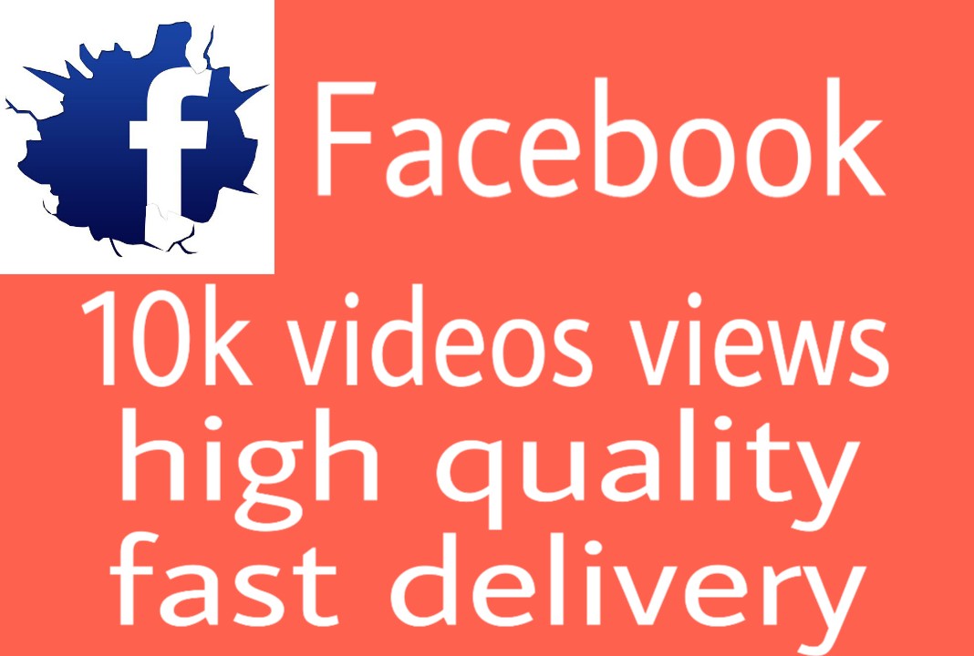 I will Promote 10,000+facebook  video views high quality fast delivery