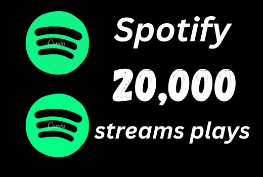 Real 20,000+ Spotify USA Plays from premium account royalties eligible lifetime guaranteed