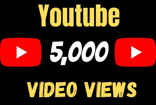 Organic 5000 youtube video views HQ permanent active user Direct source