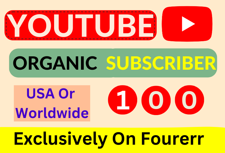 I will do YouTube videos and get 100 organic subscribers. 100% Real Human, NON-DROP AND PERMANENT