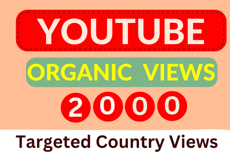Guaranteed non-drop USA 2000+ YouTube Views & 100 Likes OR Targeted Country views