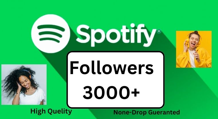 I will Send 3000+ HQ Spotify Followers Nonedrop guerantee