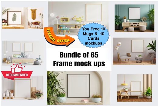 I will create 55 eye catching and amazing wall frames mockup