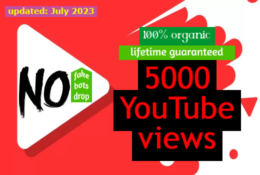 5000 YouTube organic views through ads