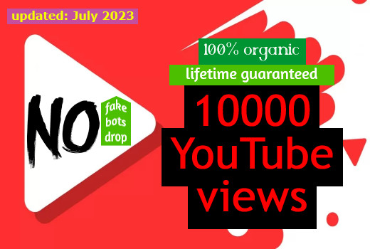 10,000 YouTube organic views through ads
