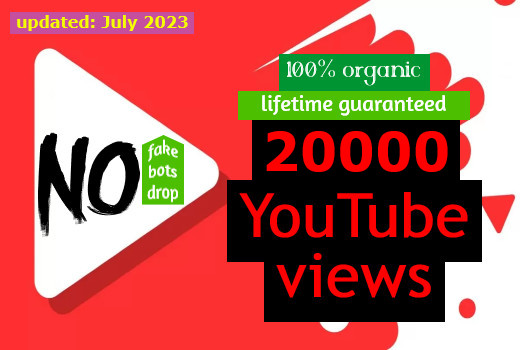 20,000 YouTube organic views through ads