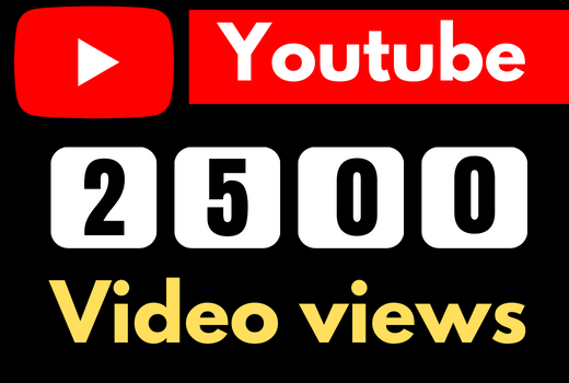 Get 2500 youtube views Organic HQ permanent active user, nondrop lifetime guaranteed