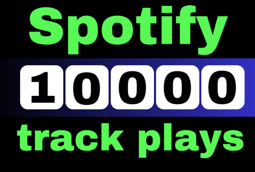 Provide 10,000 to 11,000 Spotify USA Track Plays, high quality, royalties eligible, active user, non-drop, and lifetime guaranteed